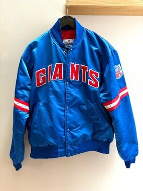 New York Giants VTG 80/90s blue Starter Pro-Line NFL satin jacket L/XL